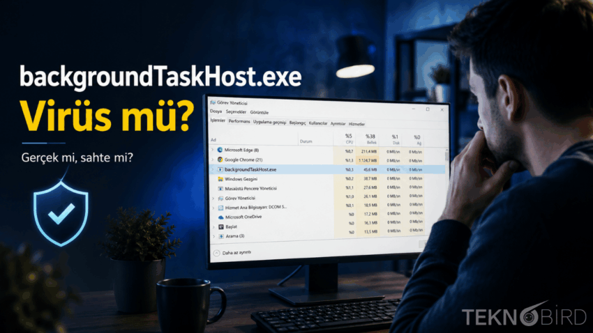 Windows’ta Sessizce Çalışıyor: backgroundTaskHost.exe Nedir, Zararlı mı?