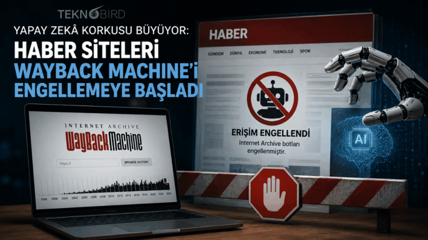Yapay Zekâ Korkusu Büyüyor: Haber Siteleri Wayback Machine’i Engellemeye Başladı