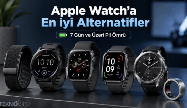 Apple Watch’a Alternatif 7 Gün ve Üzeri Pil Ömrü Sunan Akıllı Saatler (2026)