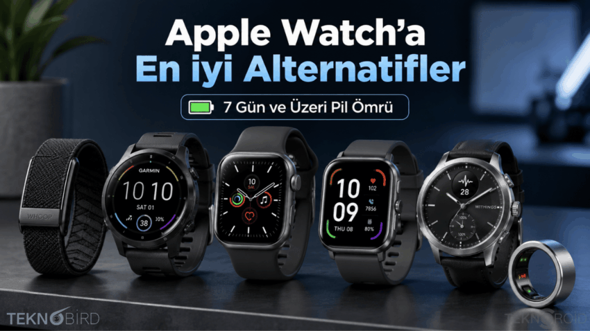 Apple Watch’a Alternatif 7 Gün ve Üzeri Pil Ömrü Sunan Akıllı Saatler (2026)