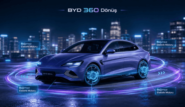 BYD’nin Yeni Elektrikli Sedanı Yerinde 360 Derece Dönebiliyor