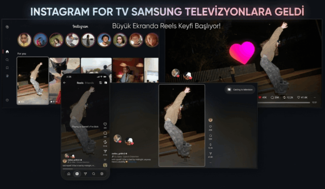 Instagram for TV Samsung Televizyonlara Geldi: Reels ve Hikâyeler Artık Büyük Ekranda