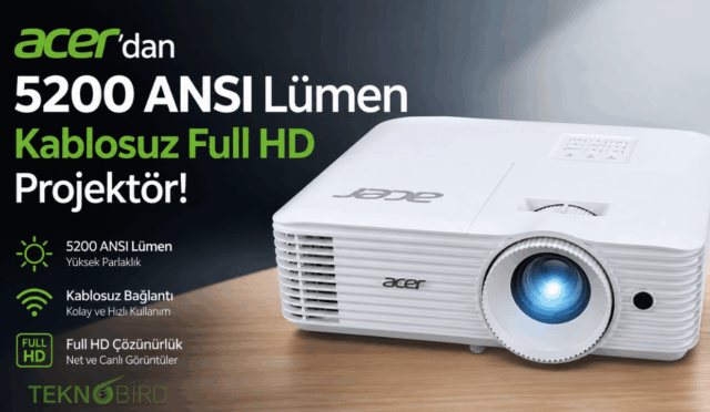 Acer’dan 5200 ANSI Lümen Parlaklığa Sahip Kablosuz Full HD Projektör