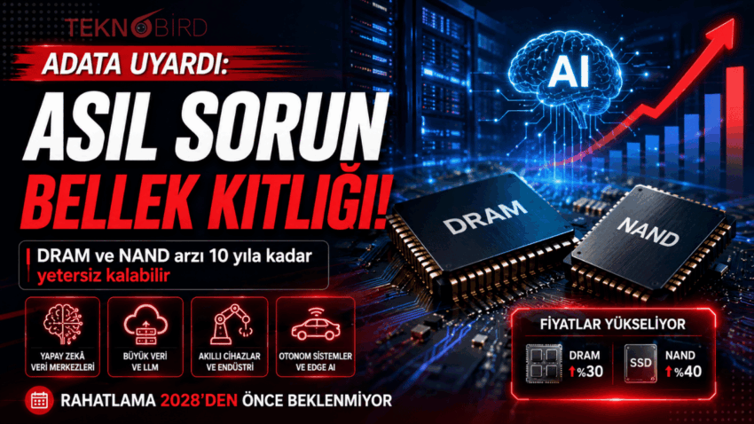 ADATA Başkanı Uyardı: Bellek Krizi 10 Yıl Sürebilir, Bilgisayar ve Telefon Fiyatları Artabilir
