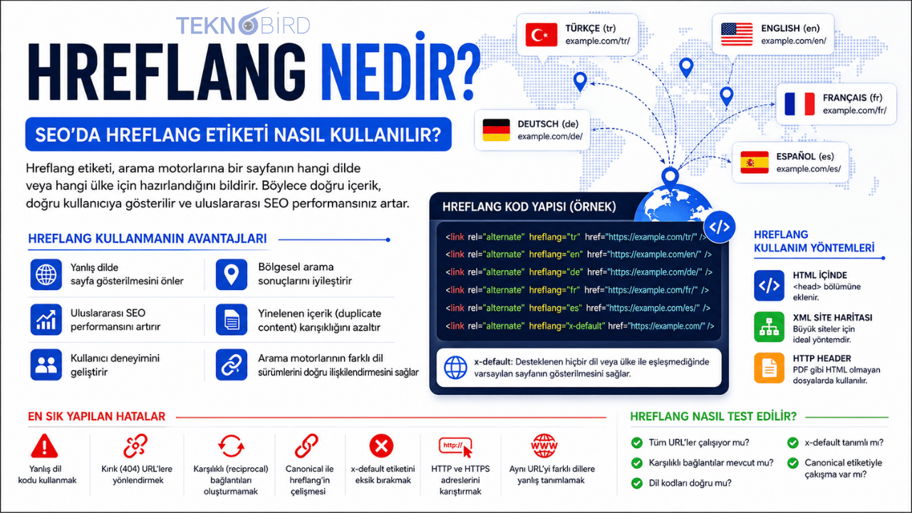 Hreflang Nedir? SEO’da Hreflang Etiketi Nasıl Kullanılır? (2026 Rehberi)