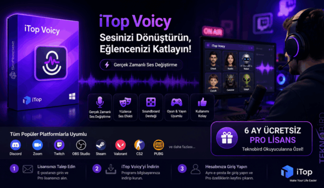 iTop Voicy Pro: 6 Ay Ücretsiz Lisans Kampanyası