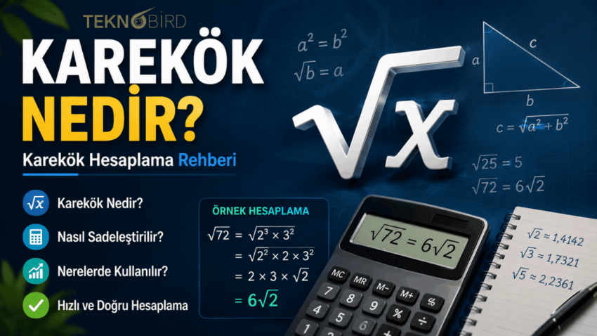 Karekök Hesaplama: √ İşareti Ne Anlama Gelir, Nasıl Hesaplanır?