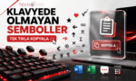 Klavyede olmayan semboller, özel karakterler ve Unicode işaretlerini tek tıkla kopyalamayı gösteren teknoloji görseli.