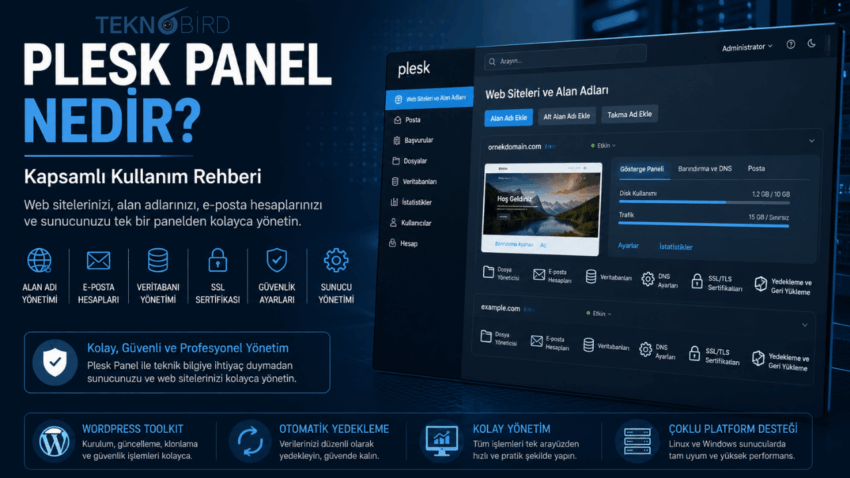 Plesk Panel Nedir? Web Hosting Yönetimini Kolaylaştıran Kontrol Paneli