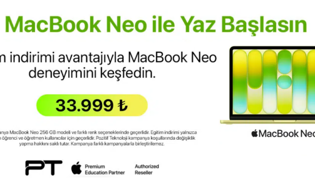 Pozitif Teknoloji’den Öğrencilere Büyük Apple MacBook Neo İndirimi