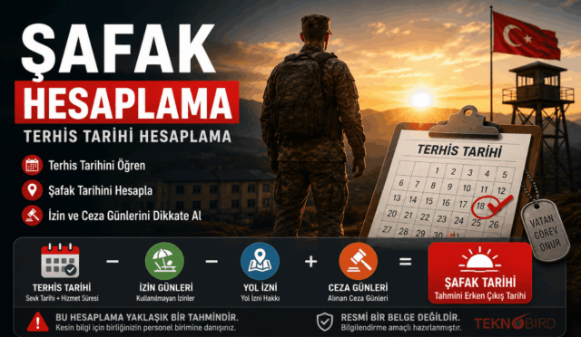 Şafak Hesaplama: Terhis Tarihinize Kaç Gün Kaldı?