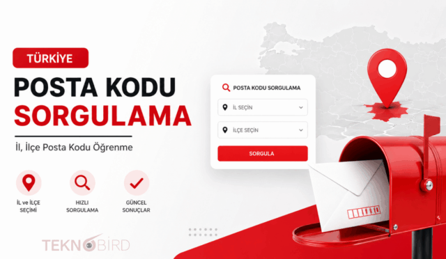 Türkiye posta kodu sorgulama ekranı ile il ve ilçe posta kodu öğrenme aracı