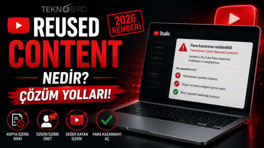 YouTube Reused Content Nedir? Para Kazanma Sorunu Nasıl Çözülür? (2026 Rehberi)