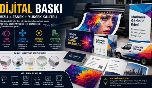 Dijital Baskı: Hızlı, Esnek ve Yüksek Kaliteli Baskı Çözümü