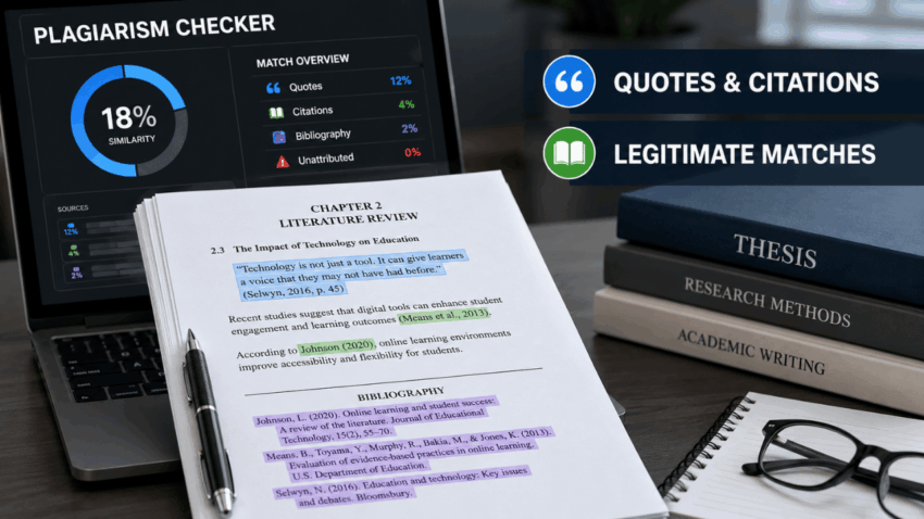 How Plagiarism Checkers Handle Quotes, Citations, and Bibliographies Without Flagging Them as Copied