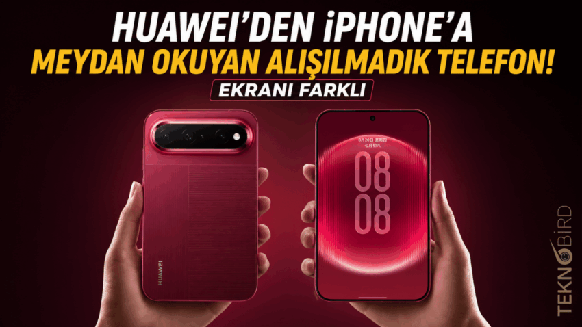 Huawei’den iPhone’a Meydan Okuyan Alışılmadık Telefon! Ekranı Farklı