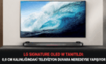 LG Signature OLED W 0,9 cm kalınlığındaki televizyon