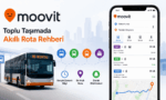 Moovit uygulaması ile otobüs, metro ve toplu taşıma rotalarını gösteren akıllı navigasyon ekranı