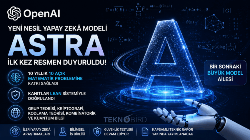 OpenAI Astra Resmen Tanıtıldı: Yapay Zekâ Matematikte 10 Yıllık Problemleri Çözmeye Yardımcı Oldu