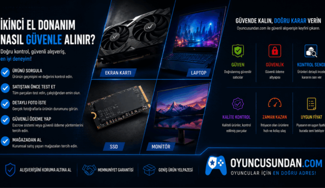 Oyuncusundan.com’da İkinci El Donanım Nasıl Güvenle Satın Alınır?