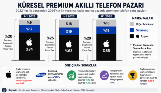 Premium Akıllı Telefon Satışlarında Rekor: Lider Yine Apple