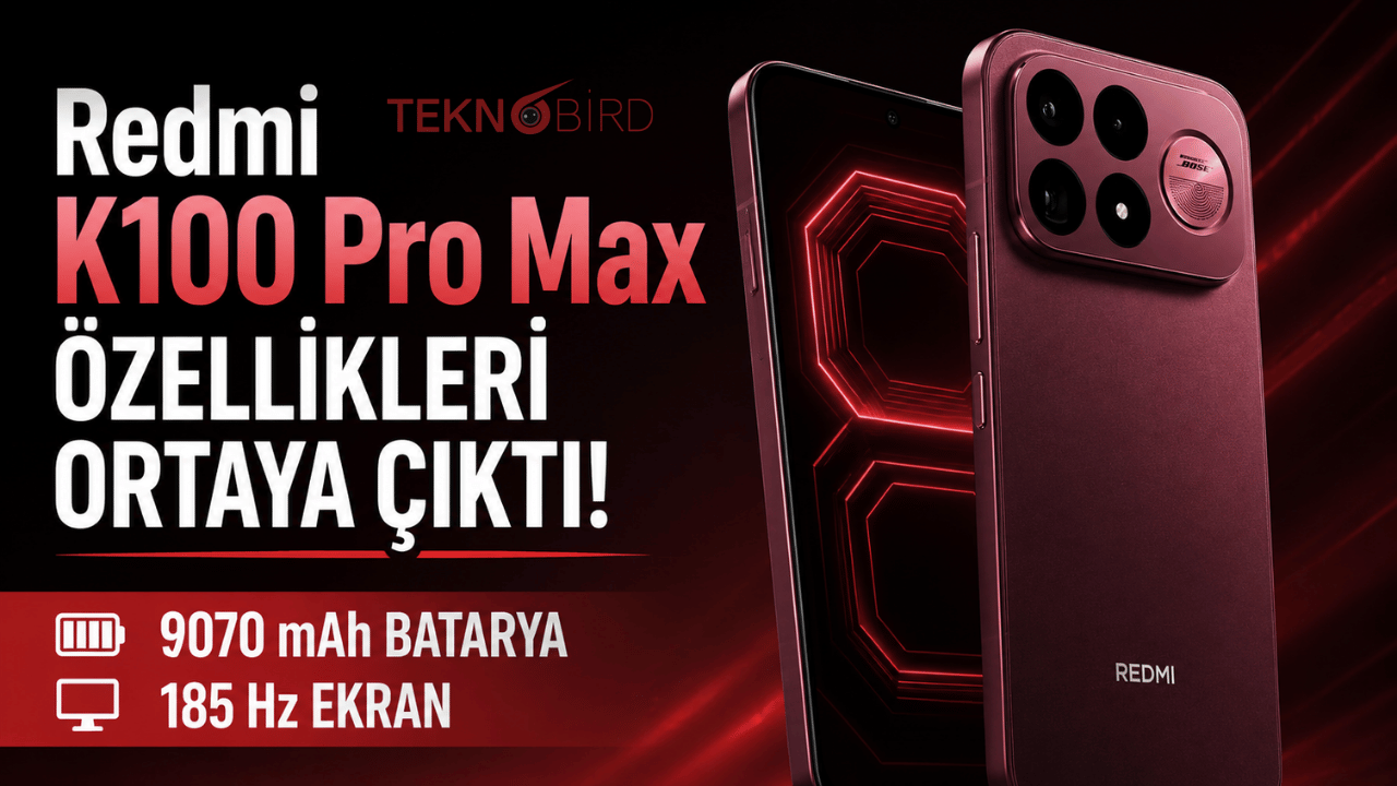 Redmi K100 Pro Max Özellikleri Ortaya Çıktı: 9070 mAh Batarya ve 185 Hz Ekran