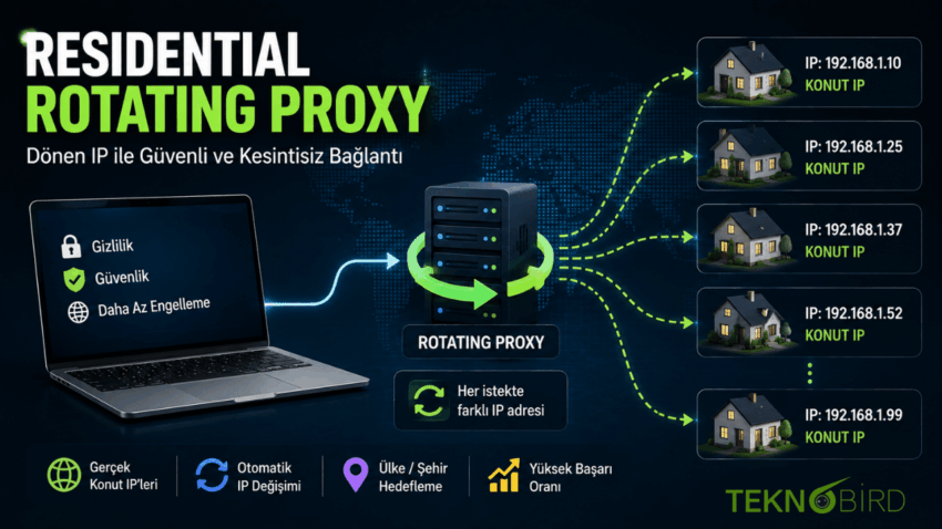 Residential Rotating Proxy Nedir? Dönen IP Sistemi Nasıl Çalışır?