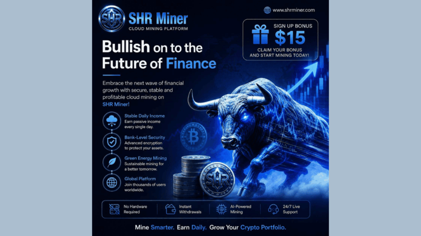 SHR Miner has launched a free cloud mining service for holders of BTC, XRP,  and ETH, offering daily earnings of $10,700 or more