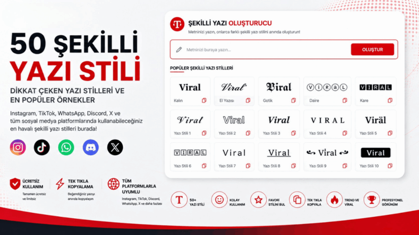 Sosyal Medyada Viral Olan 50 Şekilli Yazı: Dikkat Çeken Yazı Stilleri ve En Popüler Örnekler