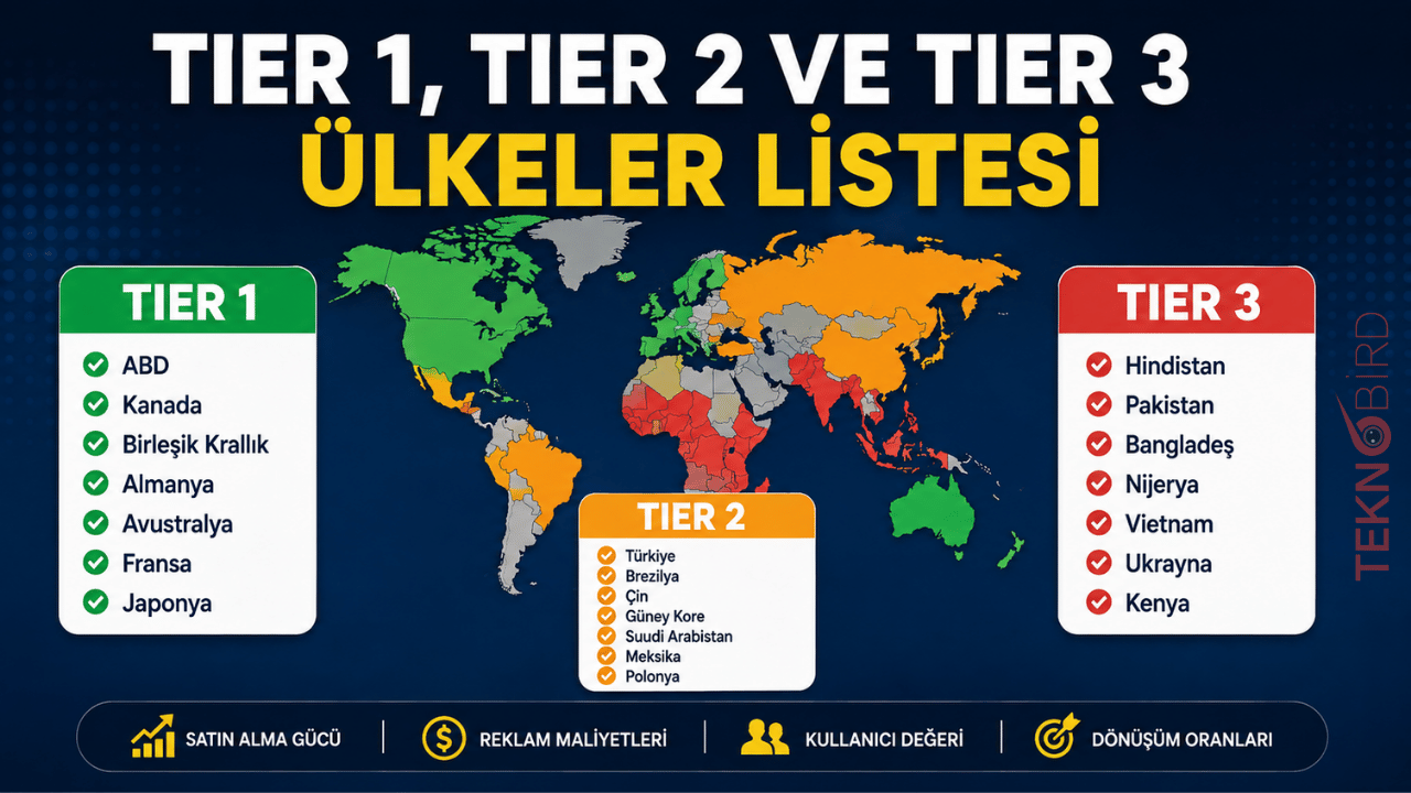 Tier 1, Tier 2, Tier 3 Ülkeler Nedir? Dijital Reklamcılıkta Ülke Listesi