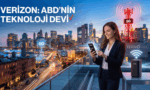 Verizon nedir? ABD'nin teknoloji devi Verizon'un 5G altyapısını, akıllı telefon mobil iletişimini ve ev interneti hizmetlerini temsil eden profesyonel görsel.