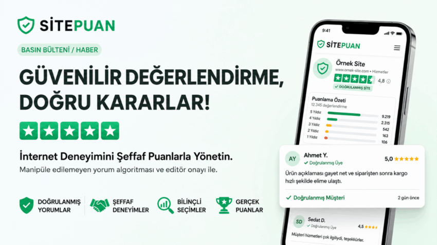 Web Sitesi Analiz, Güvenilirlik ve Puanlama Platformu Sitepuan.com Yayın Hayatına Başladı