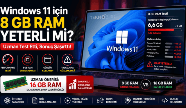 Windows 11 İçin 8 GB RAM Yeterli mi? Uzman Test Etti, Sonuç Şaşırttı