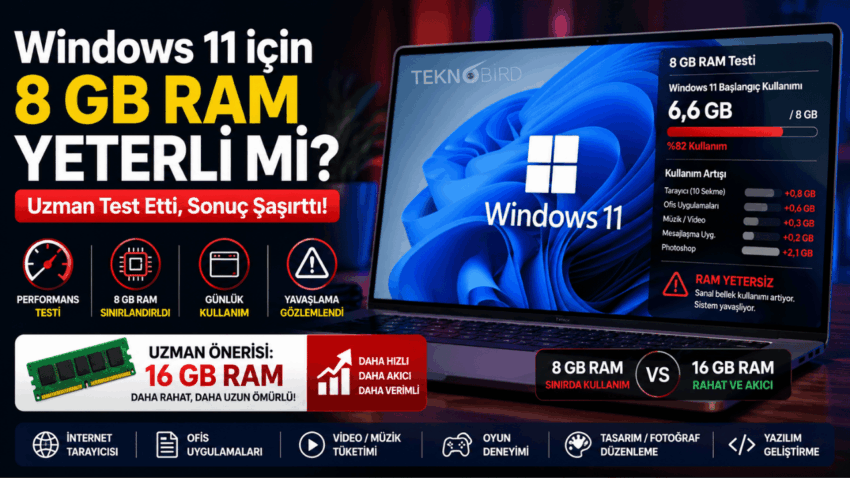 Windows 11 İçin 8 GB RAM Yeterli mi? Uzman Test Etti, Sonuç Şaşırttı