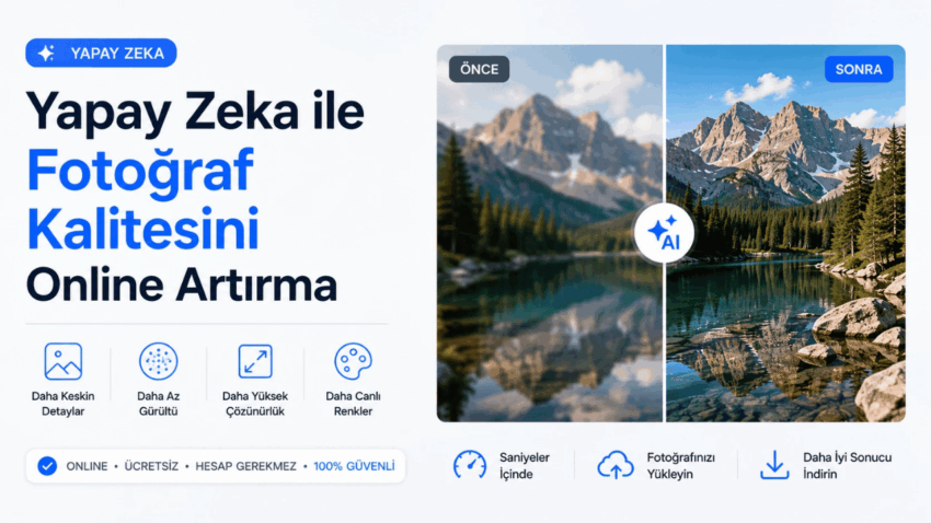 Yapay Zeka ile Fotoğraf Kalitesini Online Artırma – Ücretsiz YZ Aracı