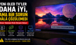 Yeni OLED TV'lerde ekran yanması riskini gösteren televizyon görseli