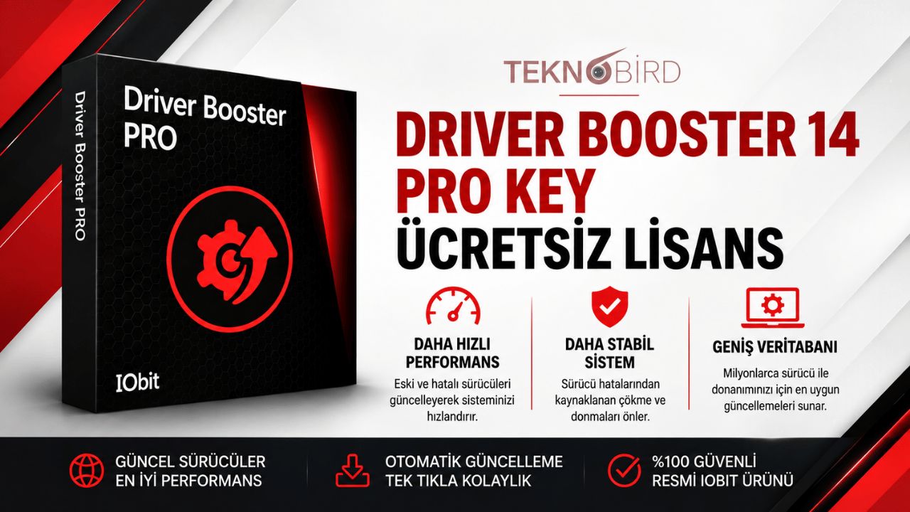 Driver Booster PRO 14 Key - Ücretsiz Lisans (Ekim 2026) - Teknobird