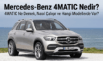 Deniz kenarında duran gümüş renkli Mercedes-Benz SUV aracı ve üzerinde 4MATIC çekiş sisteminin nasıl çalıştığını anlatan makale başlığı.