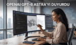 Geniş kavisli bir monitörde aynı anda kodlama, 3D tasarım ve web araştırması yapan bir ofis çalışanı ile OpenAI GPT-6 Astra'nın çoklu görev yeteneklerini gösteren temsilî görsel.