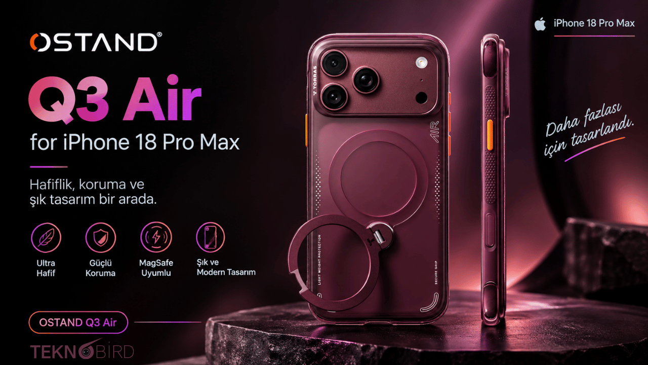 OSTAND Q3 Air for iPhone 18 Pro Max OSTAND Q3 Air iPhone 18 Pro Max kılıf incelemesi ve tasarımı