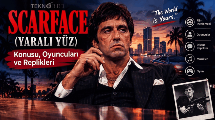 Scarface (Yaralı Yüz) İncelemesi: Konusu, Oyuncuları, Replikleri ve Müzikleri