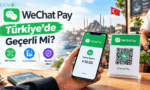 Türkiye'deki bir işletmede WeChat Pay QR kod okutularak akıllı telefon üzerinden gerçekleştirilen başarılı mobil ödeme işlemi.