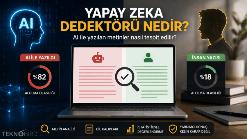 Yapay Zeka Dedektörü Nedir? AI ile Yazılan Metinler Nasıl Tespit Edilir?