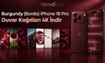 Burgundy (Bordo) renkli iPhone 18 Pro ve uyumlu 4K kırmızı tonlarında duvar kağıdı seçenekleri.