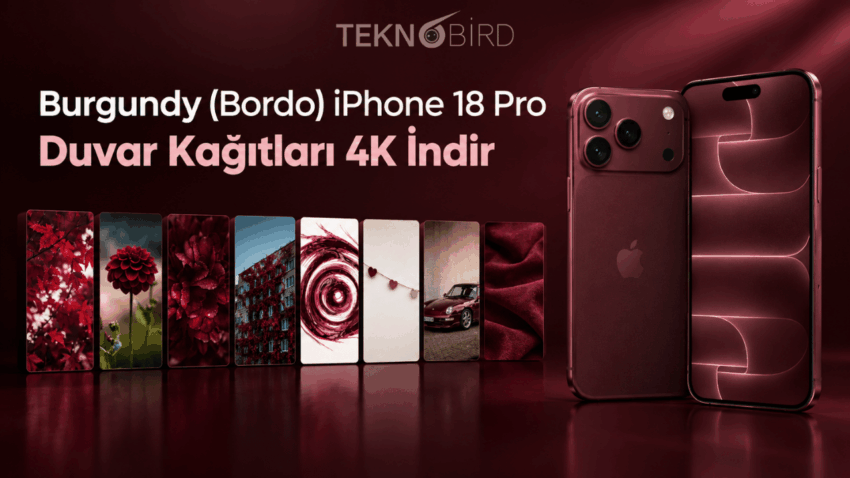 Burgundy (Bordo) iPhone 18 Pro Duvar Kağıtları 4K İndir