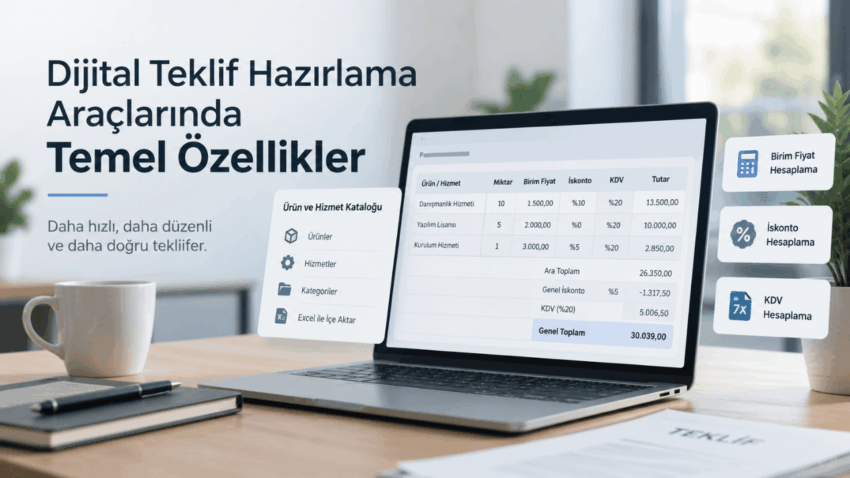 Dijital Teklif Hazırlama Araçlarında Temel Özellikler