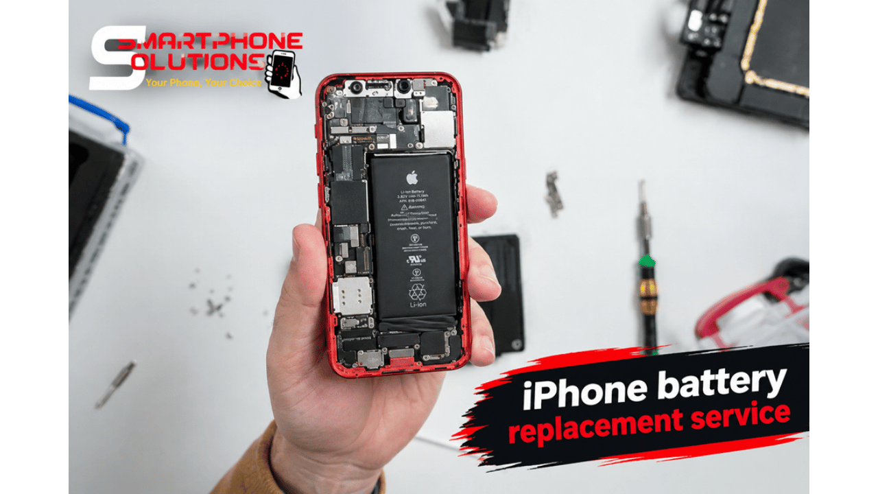 iPhone battery replacement service.