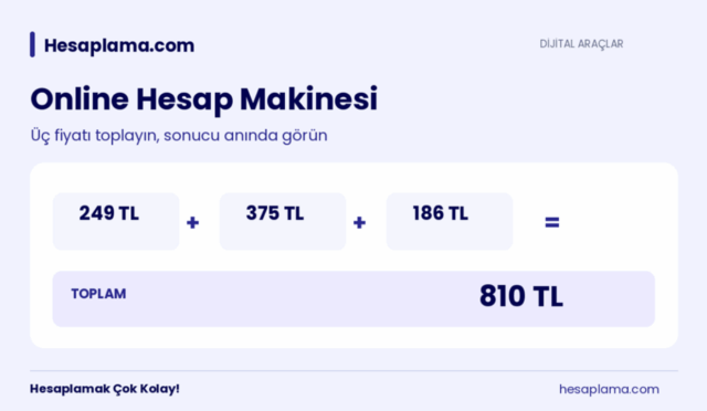 Online Hesap Makinesi ile Bilgisayardan ve Telefondan Pratik İşlemler