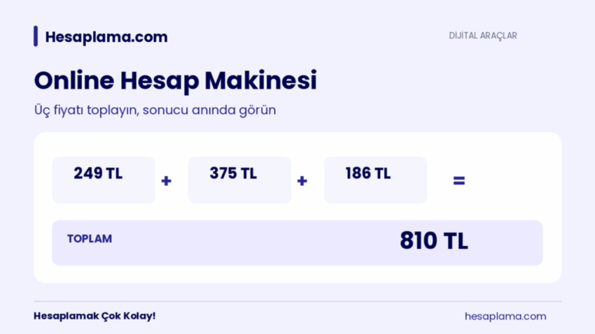 Online Hesap Makinesi ile Bilgisayardan ve Telefondan Pratik İşlemler