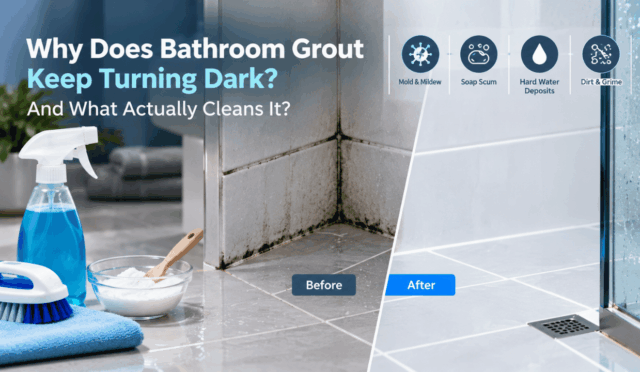 Why Does Bathroom Grout Keep Turning Dark, and What Actually Cleans It?